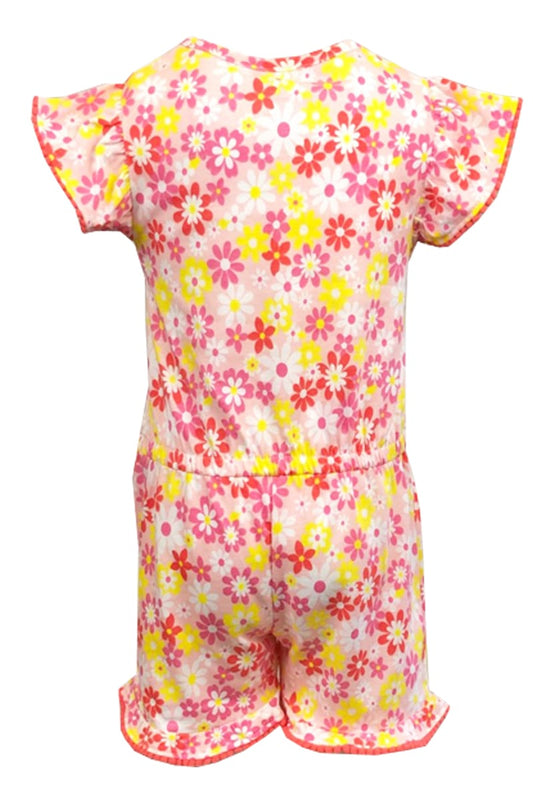 Girls Floral Playsuit – Baby & Toddler Summer Romper Jumpsuit