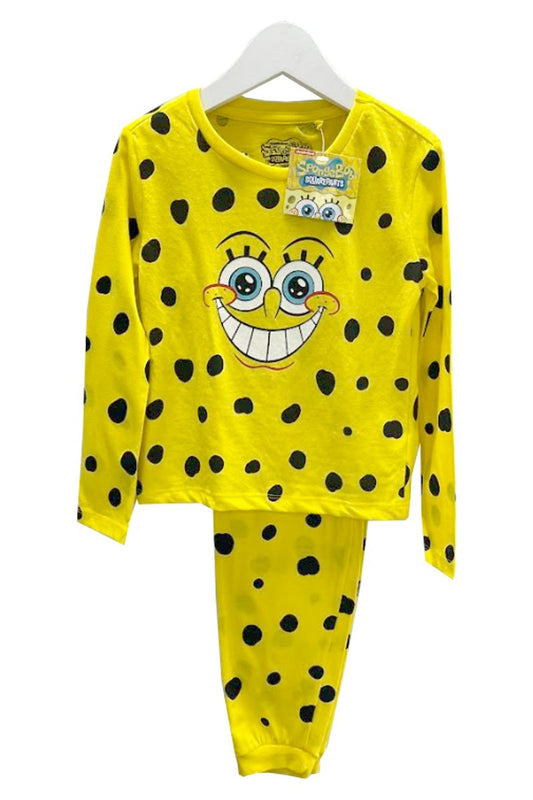 Kids Official SpongeBob SquarePants Pyjamas Boys Girls Full Length Set