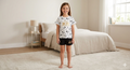 Official Disney 101 Dalmatians Girls Kids PJ Set – Short Sleeve Top & Shorts Pyjamas