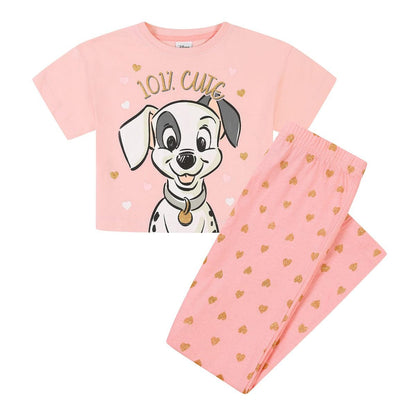 Official Disney 101 Dalmatians Girls Kids PJ Set – Long Sleeve Top & Pants Pyjamas