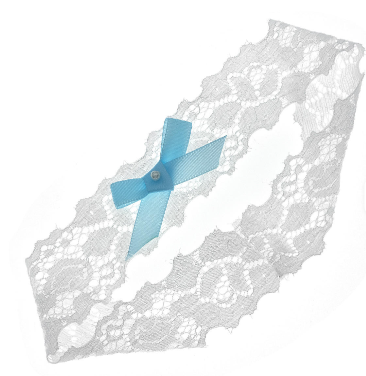Bridal Garter – White & Blue Wedding Gift | Something Blue for the Bride to Be