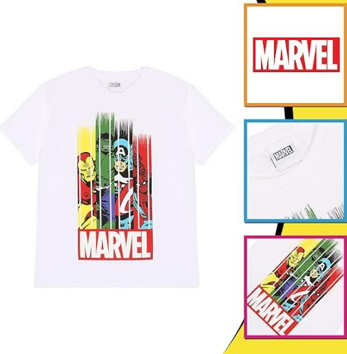 Official Marvel Avengers Kids T-Shirt – Boys Superhero Tee