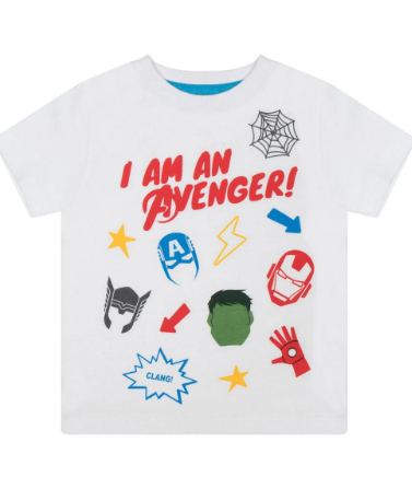 Official Marvel Avengers Kids T-Shirt – Boys Tee | UK Stock