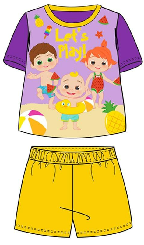 Girls CoComelon Shorties Pyjamas – Kids Toddler Infant Nightwear Sleepwear
