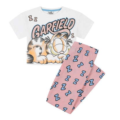 Official Garfield Girls Pyjama Set – Crop Top & Leggings