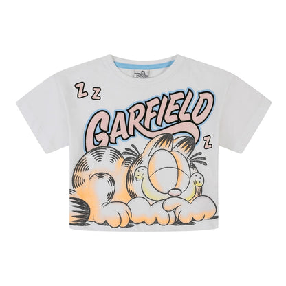 Official Garfield Girls Pyjama Set – Crop Top & Leggings