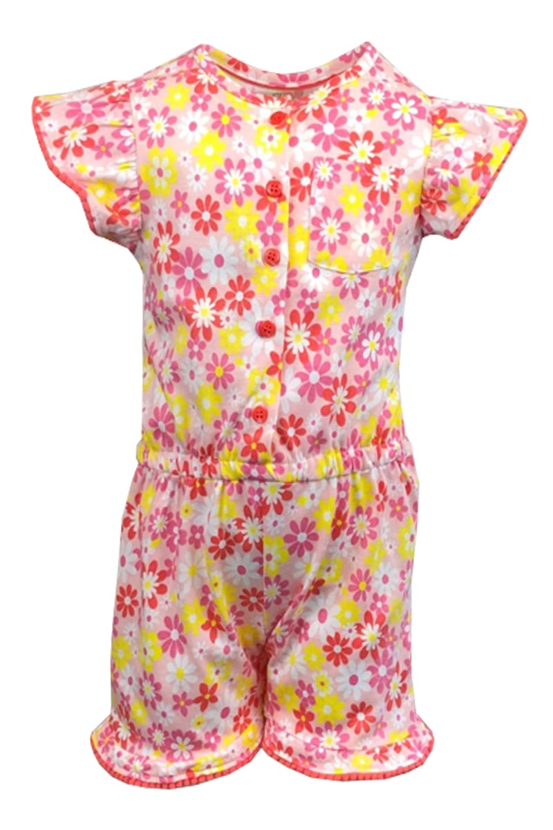 Girls Floral Playsuit – Baby & Toddler Summer Romper Jumpsuit