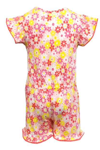 Girls Floral Playsuit – Baby & Toddler Summer Romper Jumpsuit