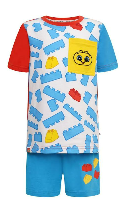 Official LEGO Duplo Pyjamas Boys Girls Kids Summer Short PJs Set T-Shirt Shorts
