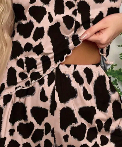 Leopard Print Summer Pyjama Set