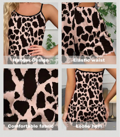 Leopard Print Summer Pyjama Set