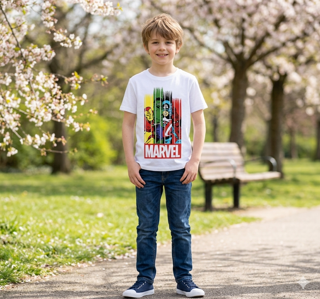 Official Marvel Avengers Kids T-Shirt – Boys Superhero Tee