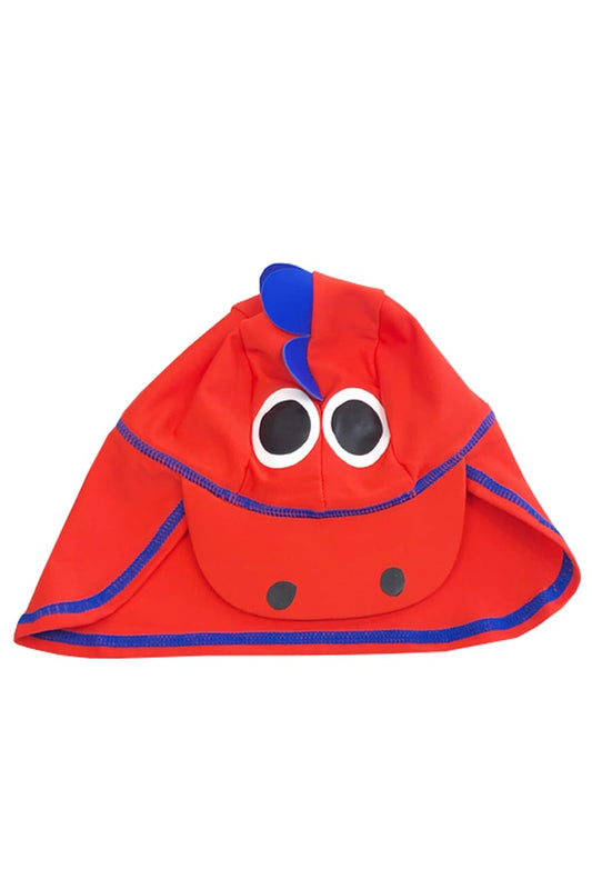 Kids Safari Swim Hat – Red or Reptile Print | Sun Safe UPF 40+ | Ages 3m–6 Years