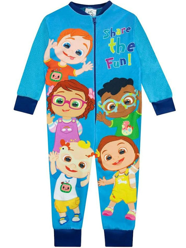 Officially Licensed CoComelon Boys Pyjamas Fleece All In One UK Stock