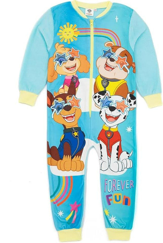 Officially Licensed PAW Patrol All in One Sleepsuit One Piece Pyjamas